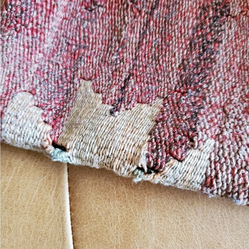 Hand Woven Turkish Old Kilim Wool Brown Red Throw Pillow Cover 15.5